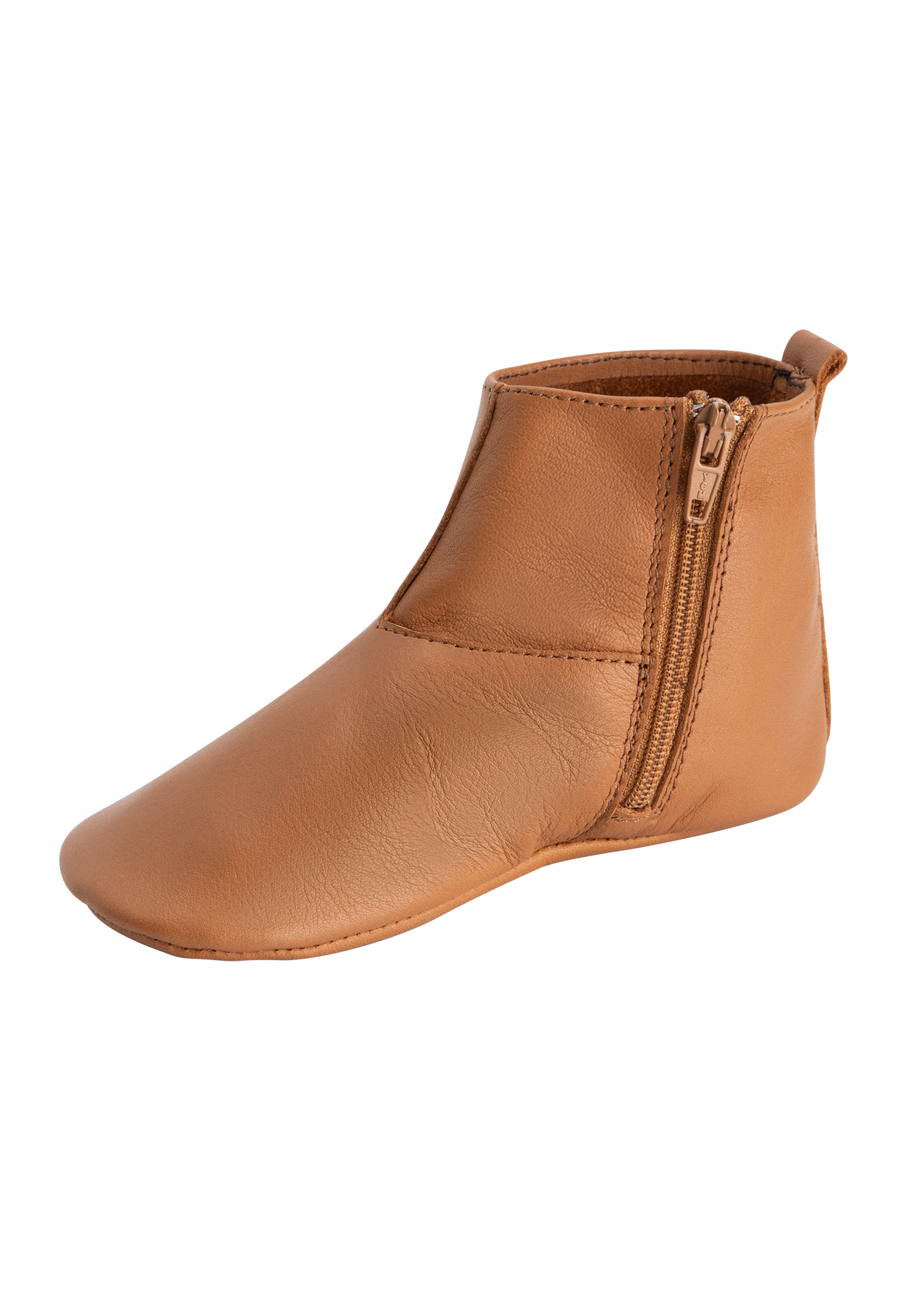 Earthy Rise – Kids Leather Indoor Shoes – Caramel
